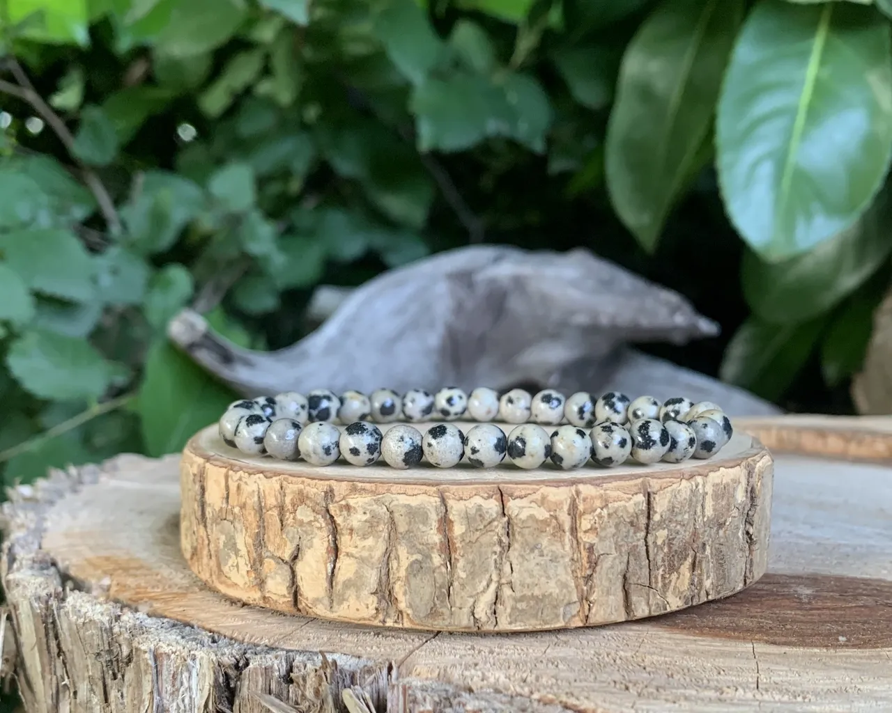 Bracelet Jaspe Dalmatien A Naturel - Mexique