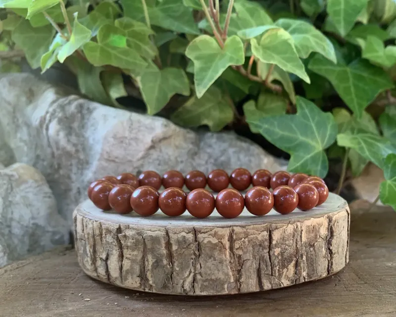Bracelet Jaspe Rouge grade A