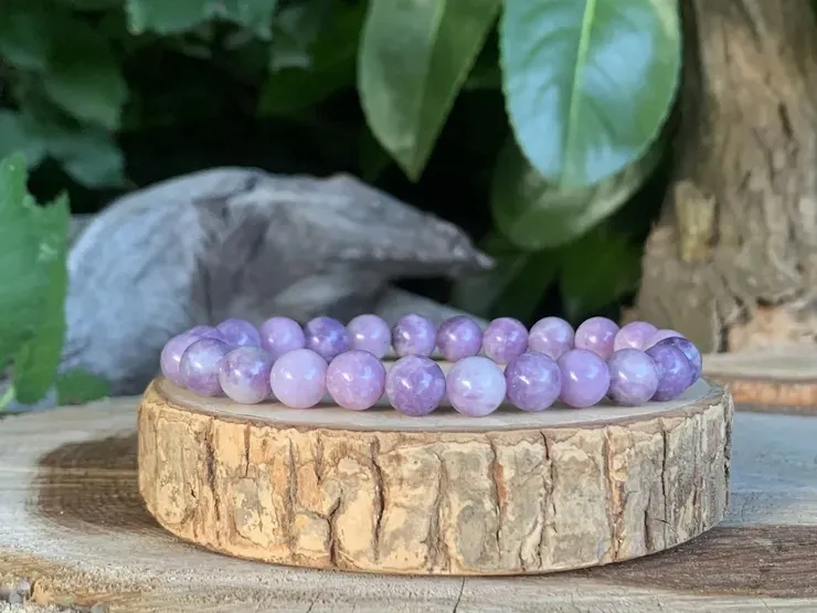 Bracelet Lépidolite A+ Naturelle
