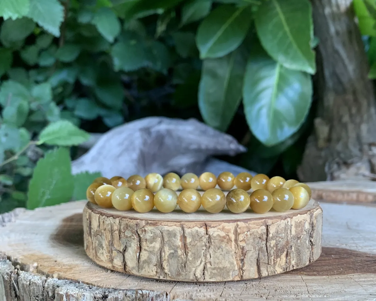 Bracelet Œil-de-Tigre doré AA 