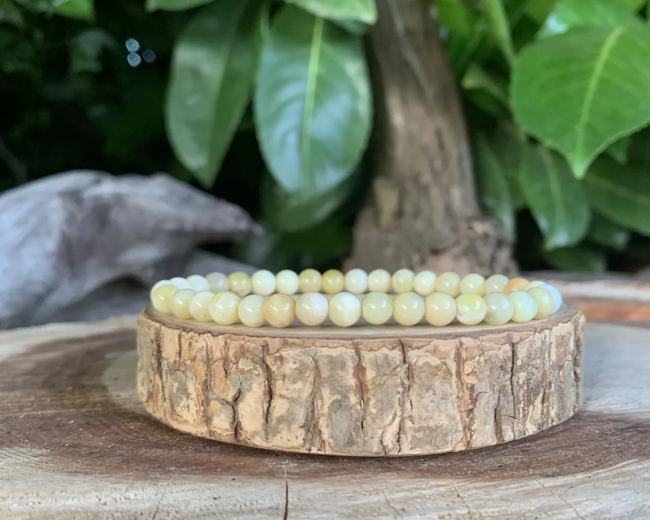 Bracelet Opale Jaune A - Mexique - Pierre Naturelle