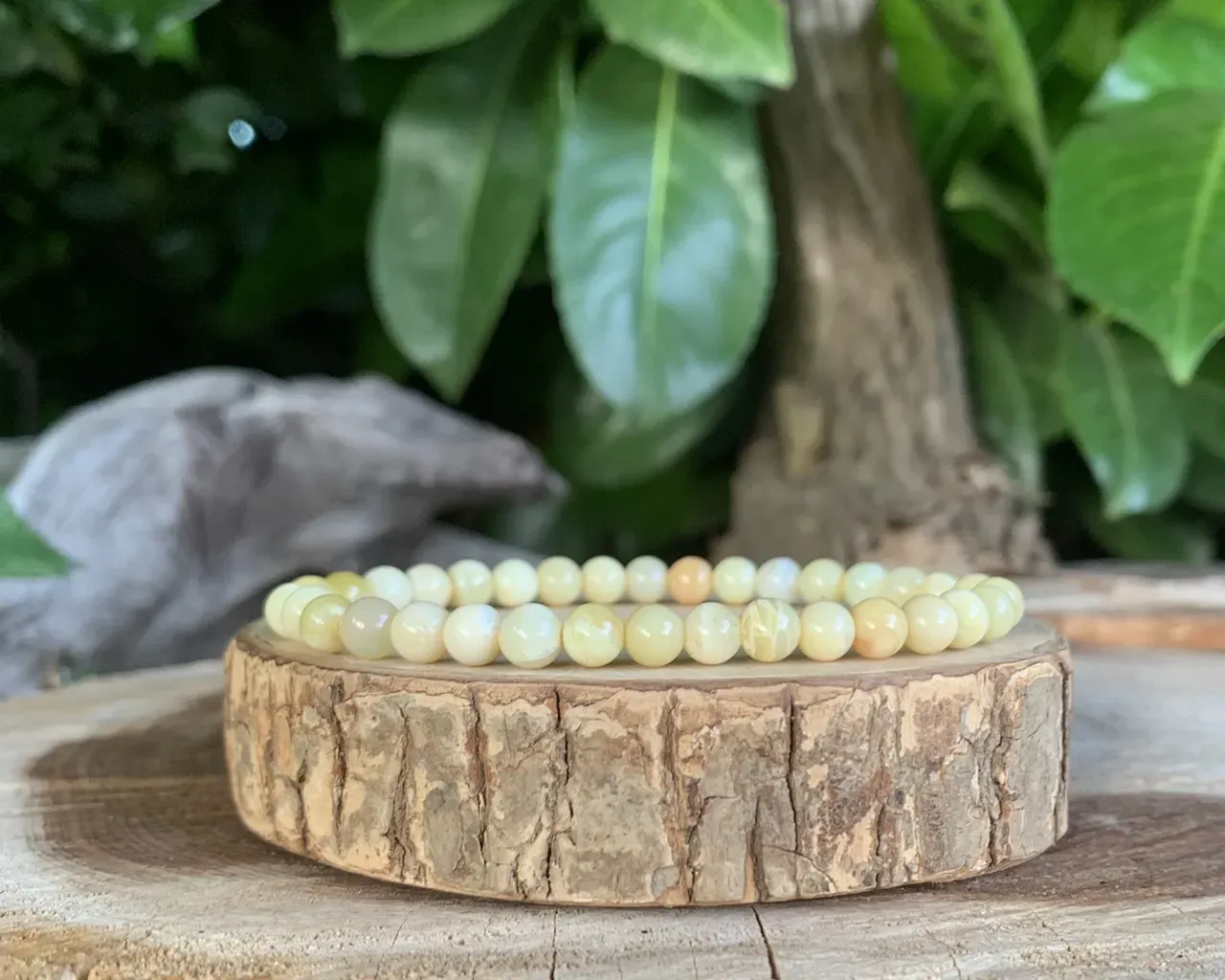Bracelet Opale Jaune A - Mexique - Pierre Naturelle Bracelet Opale Jaune A - Mexique - Pierre Naturelle