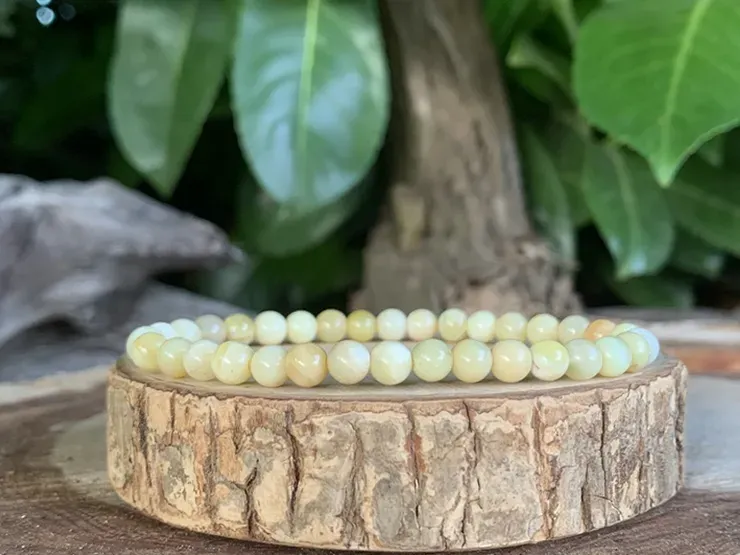 Bracelet Opale Jaune A - Mexique - Pierre Naturelle Bracelet Opale Jaune A - Mexique - Pierre Naturelle