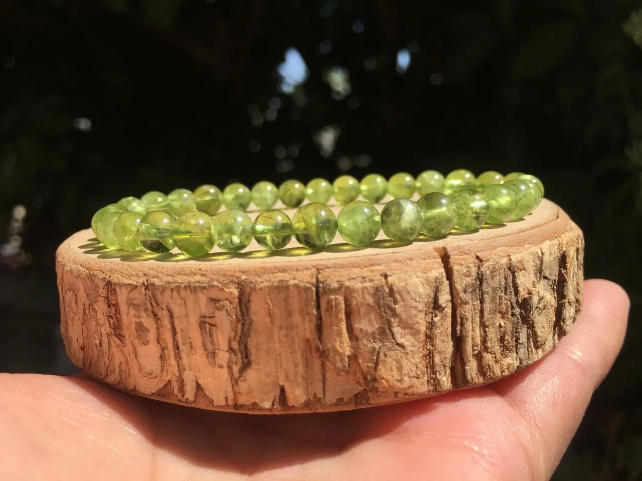 Bracelet Péridot AA naturel — Inde