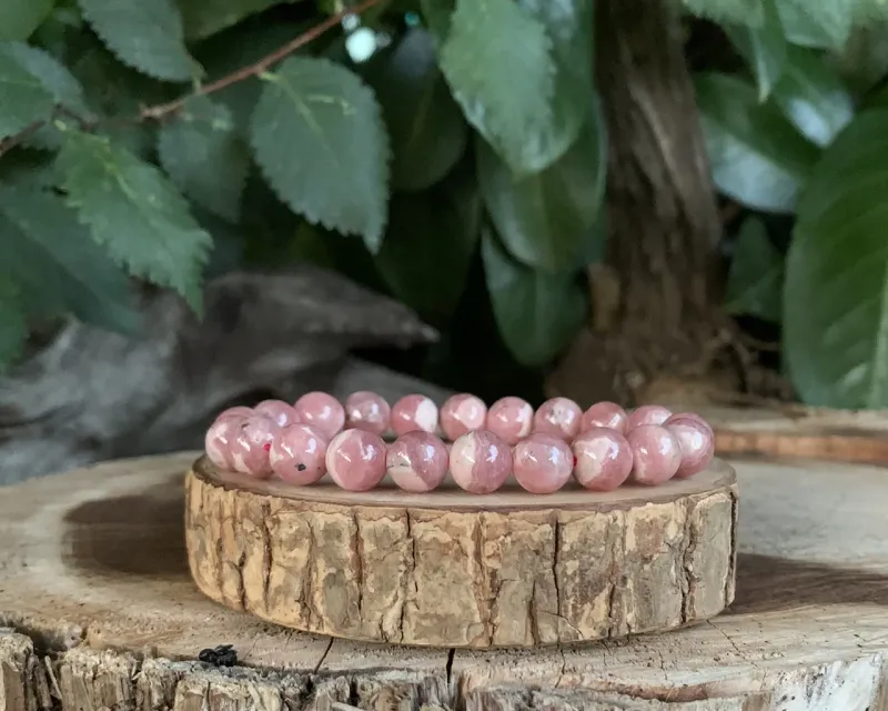 Bracelet Rhodochrosite AA naturelle — Argentine