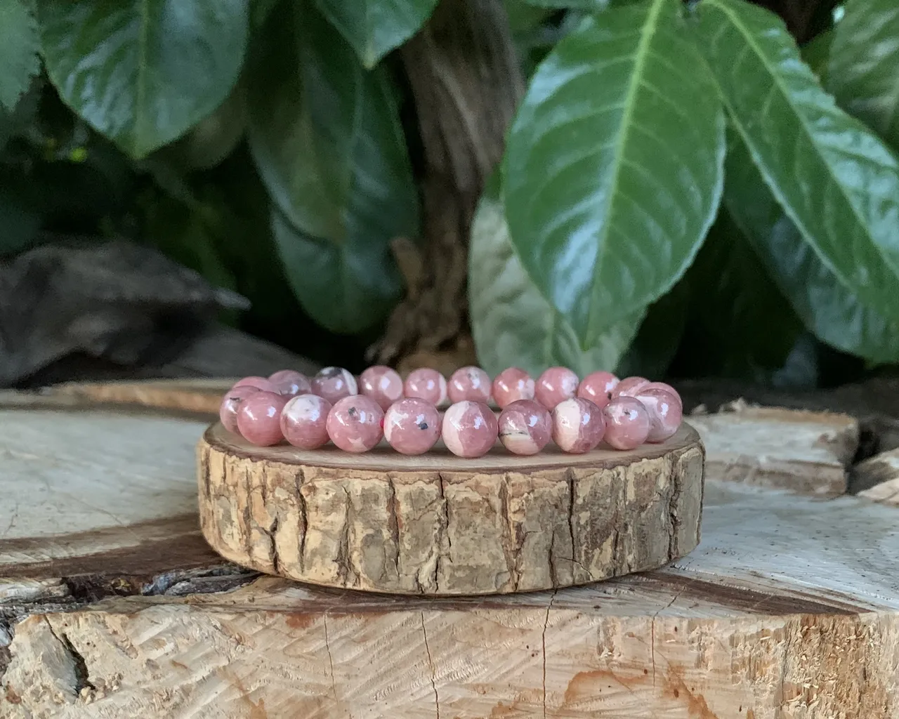 Bracelet Rhodochrosite AA naturelle — Argentine