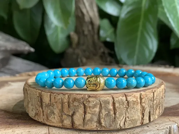 Bracelet Turquoise AA+ naturelle — perles de haute qualité — Arizona Bracelet Turquoise AA+ naturelle — perles de haute qualité — Arizona