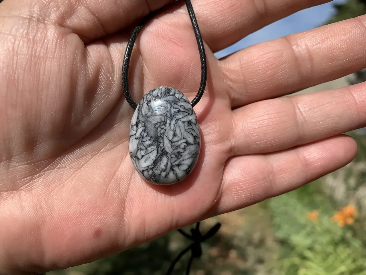 Pendentif Pinolite AA naturelle — Autriche Pinolite AA pierre naturelle