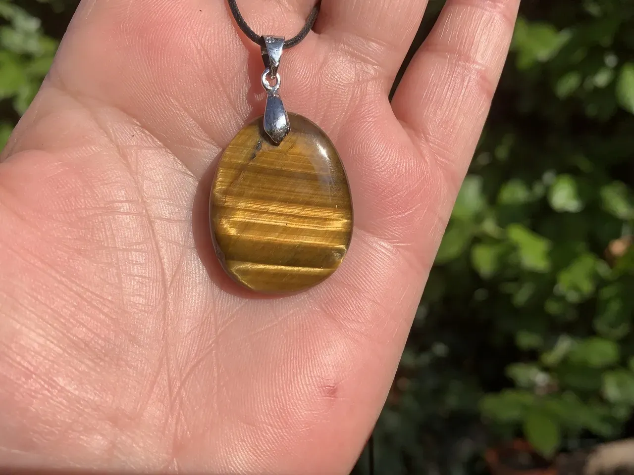 Pendentif œil de tigre AA naturel — Australie