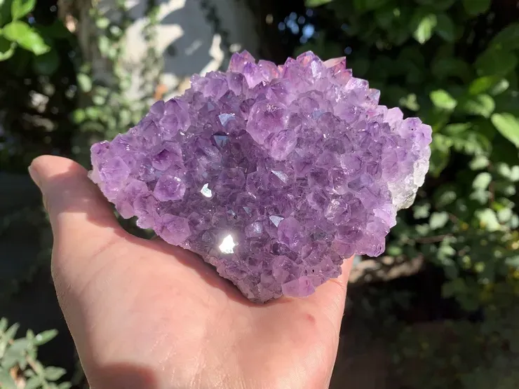 Amas Cristaux Améthyste Naturelle A Brésil (438 g)