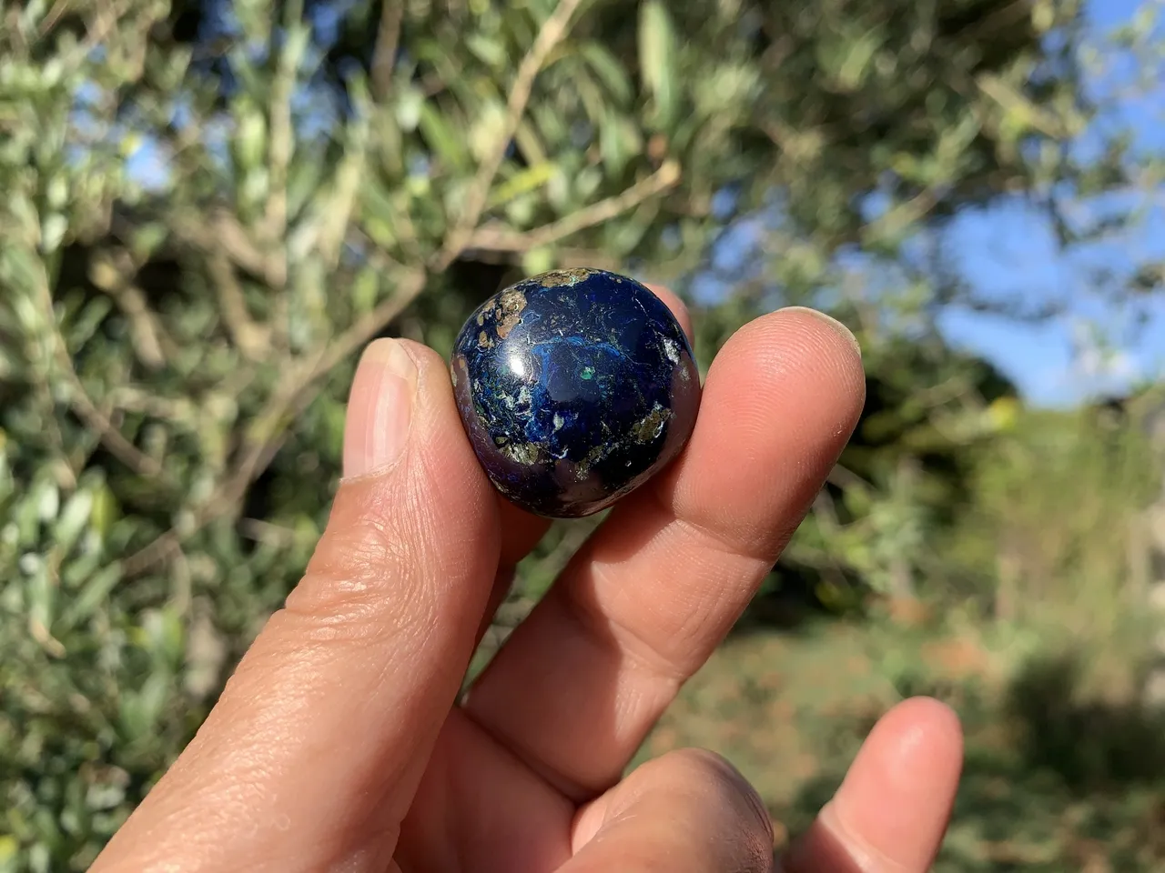 Pierre roulée Azurite/Malachite AA+ naturelle — Pérou