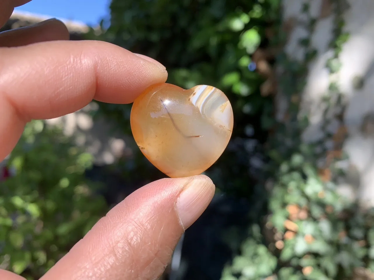 Cœur Cornaline rubanée AAA naturelle — Brésil