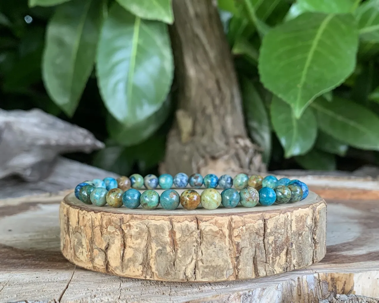 Bracelet Chrysocolle Shattuckite A+ - Afrique du sud - Pierre Naturelle Rare
