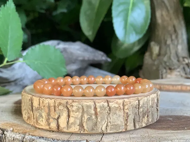 Bracelet Aventurine orange A naturelle — Brésil Bracelet Aventurine Orange A