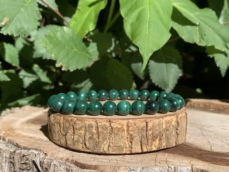 Bracelet Malachite AA - Congo - Pierre Naturelle Qualité Supérieure