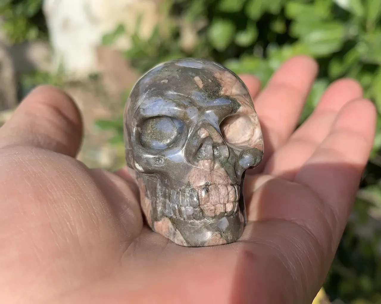 Crâne Libérite (Que Sera Stone) A+ (50 mm) Pierre Naturelle Afrique du sud