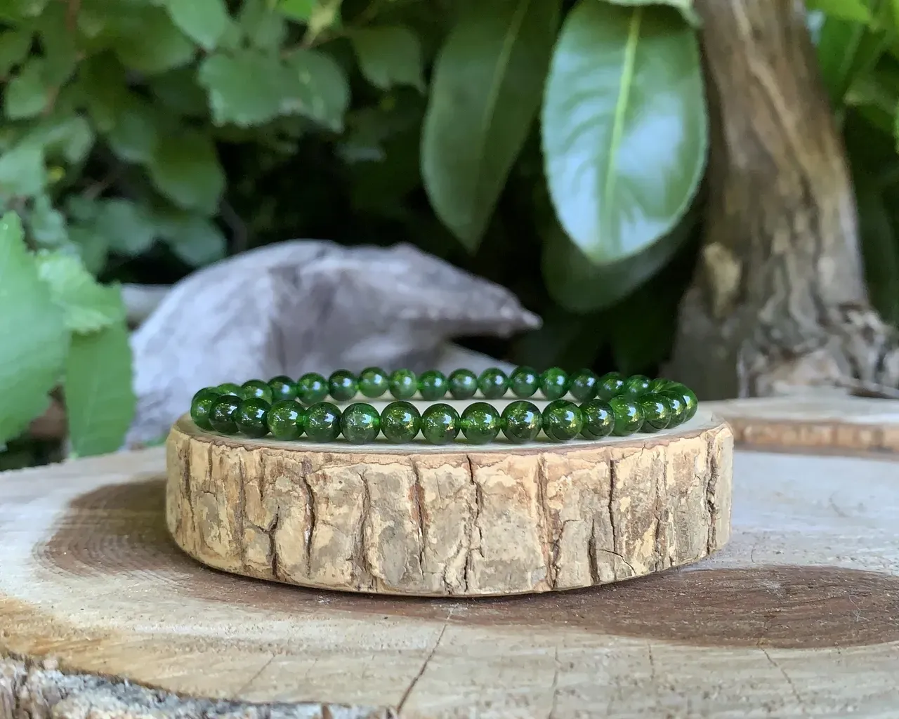 Bracelet pierre haut de gamme Dioptase AA+ 