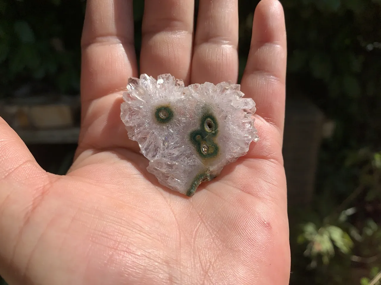 Tranche de fleur de quartz – cristallisation radiale - Brésil