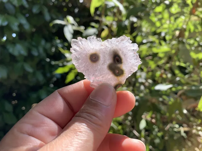 Tranche de fleur de quartz – cristallisation radiale - Brésil