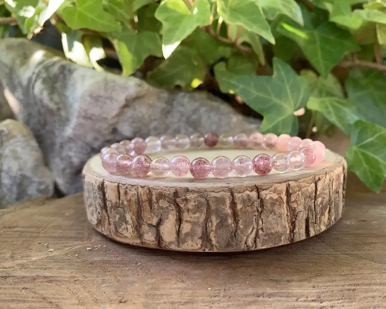 Bracelet Quartz Hématoide Vitalité et Anti-stress