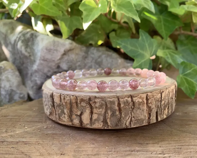Bracelet Quartz Hématoide Vitalité et Anti-stress