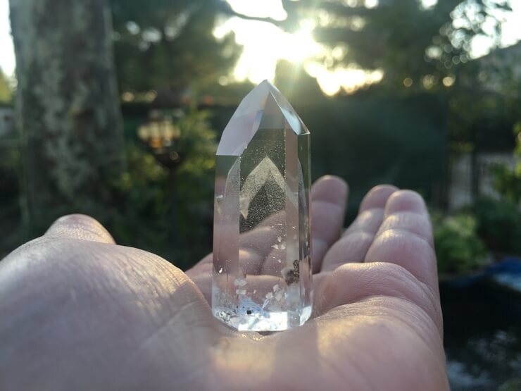 Quartz Fantôme du Brésil Pointe Polie – Cristal naturel pour collection