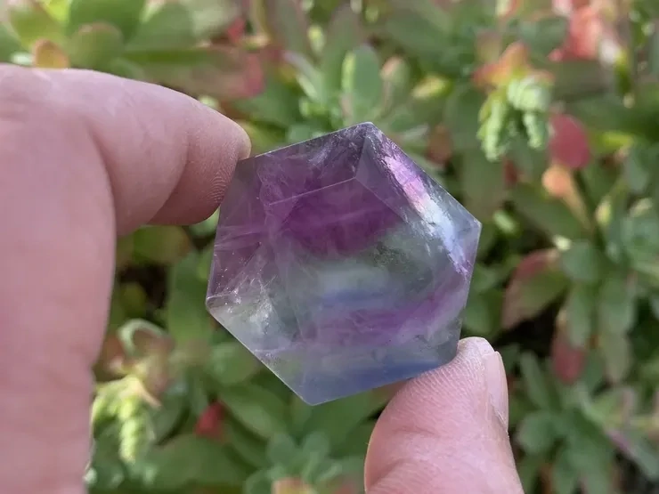 Hexagone Fluorine ou Fluorite Arc-en-ciel AA+ naturelle — Chine