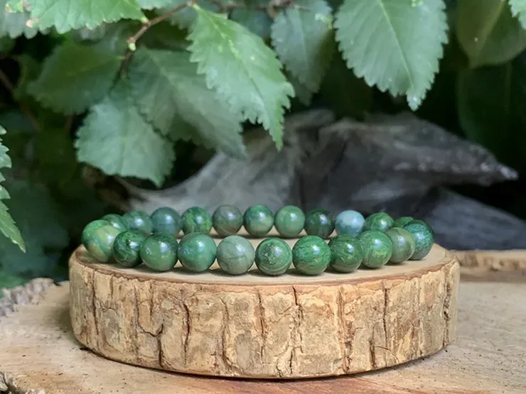 Bracelet Budstone (Quartz vert) A Naturel - Afrique du sud
