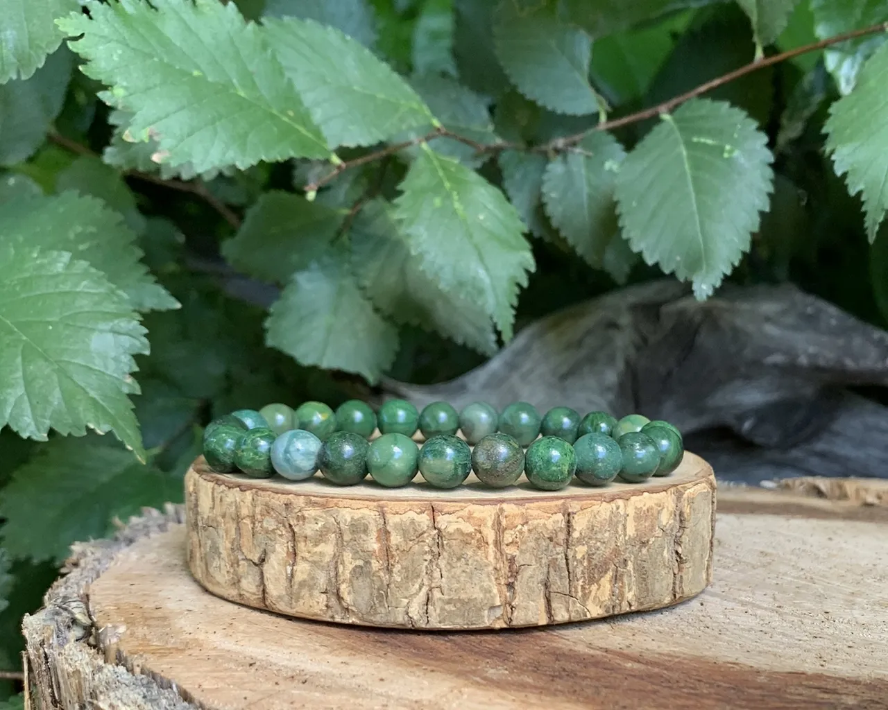 Bracelet Budstone (Quartz vert) A Naturel - Afrique du sud