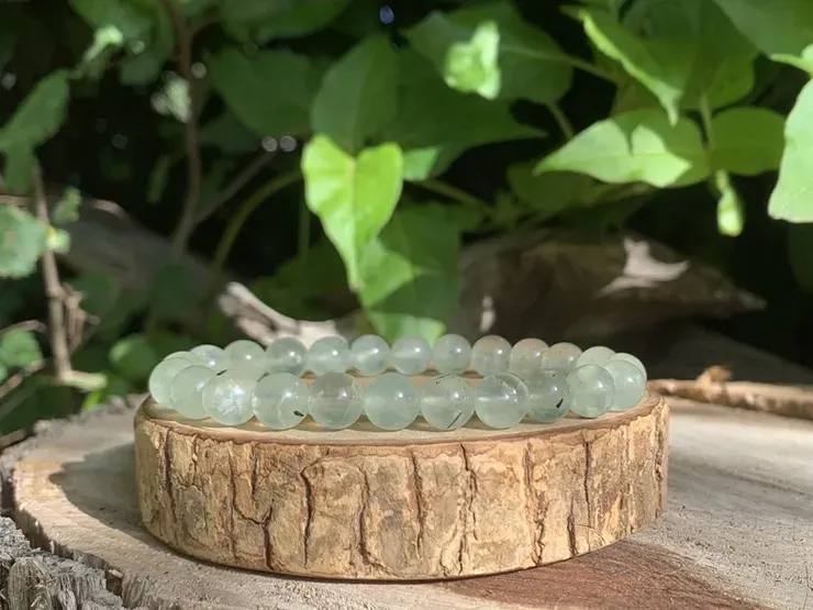 Bracelet Préhnite AA - Australie - Pierre Naturelle Qualité Supérieure