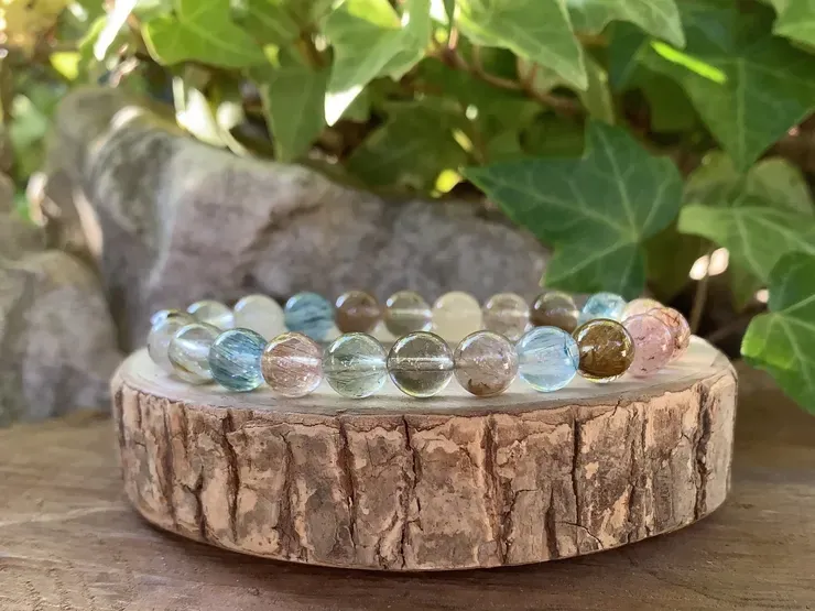 Bracelet Quartz rutilé AA+ — Pierre naturelle Haut de Gamme