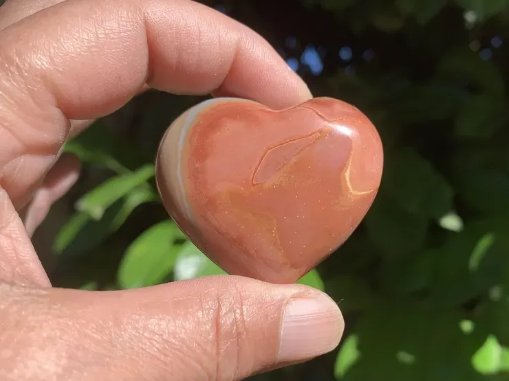 Cœur Jaspe mokaïte AAA naturel — Australie Cœur Jaspe mokaïte AAA naturel — Australie