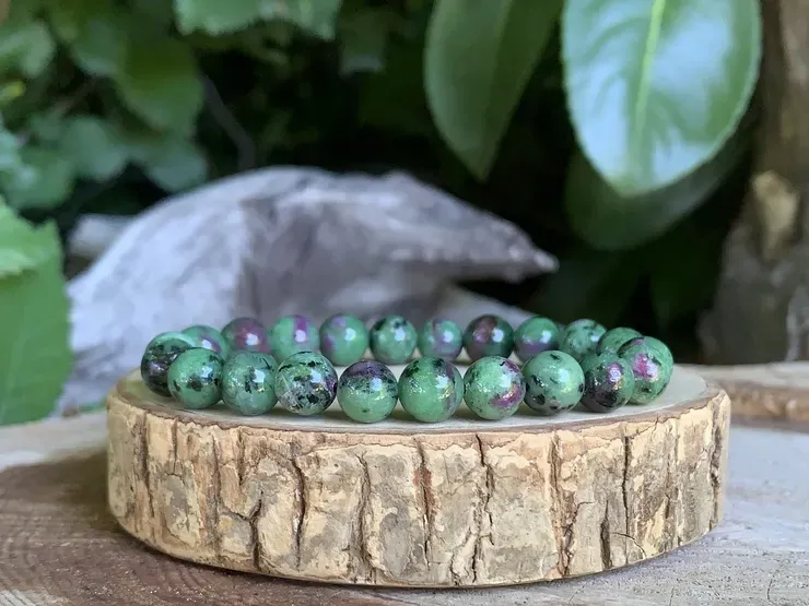 Bracelet Rubis Zoïsite AA - Tanzanie - Pierre Naturelle Qualité Supérieure Bracelet Rubis Zoïsite AA - Tanzanie - Pierre Naturelle Qualité Supérieure