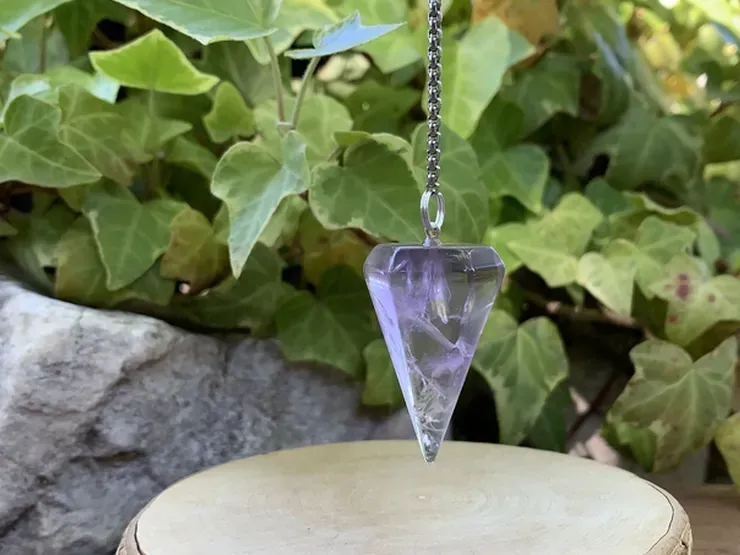 Radiesthésie Pendule hexagonale Améthyste