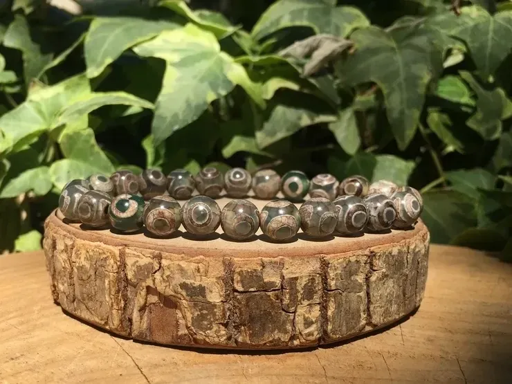 Bracelet Jaspe orbiculaire AA+ naturel — Tibet
