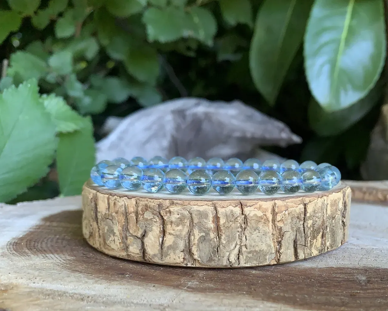 Bracelet Topaze Bleue AAA naturelle