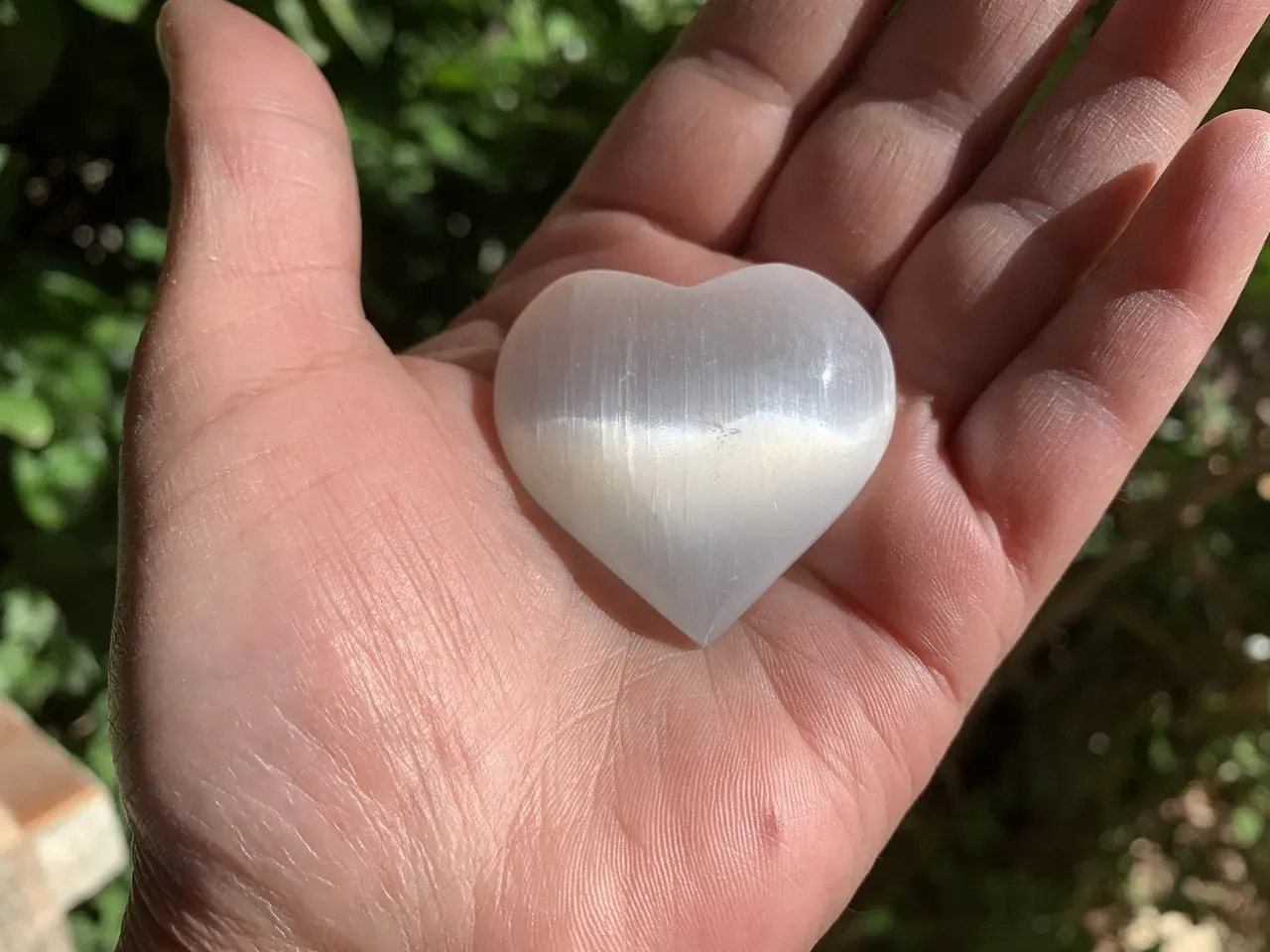 Cœur Sélénite AA naturelle — Maroc