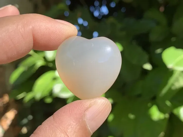 Cœur Agate AA naturelle — Afrique Australe