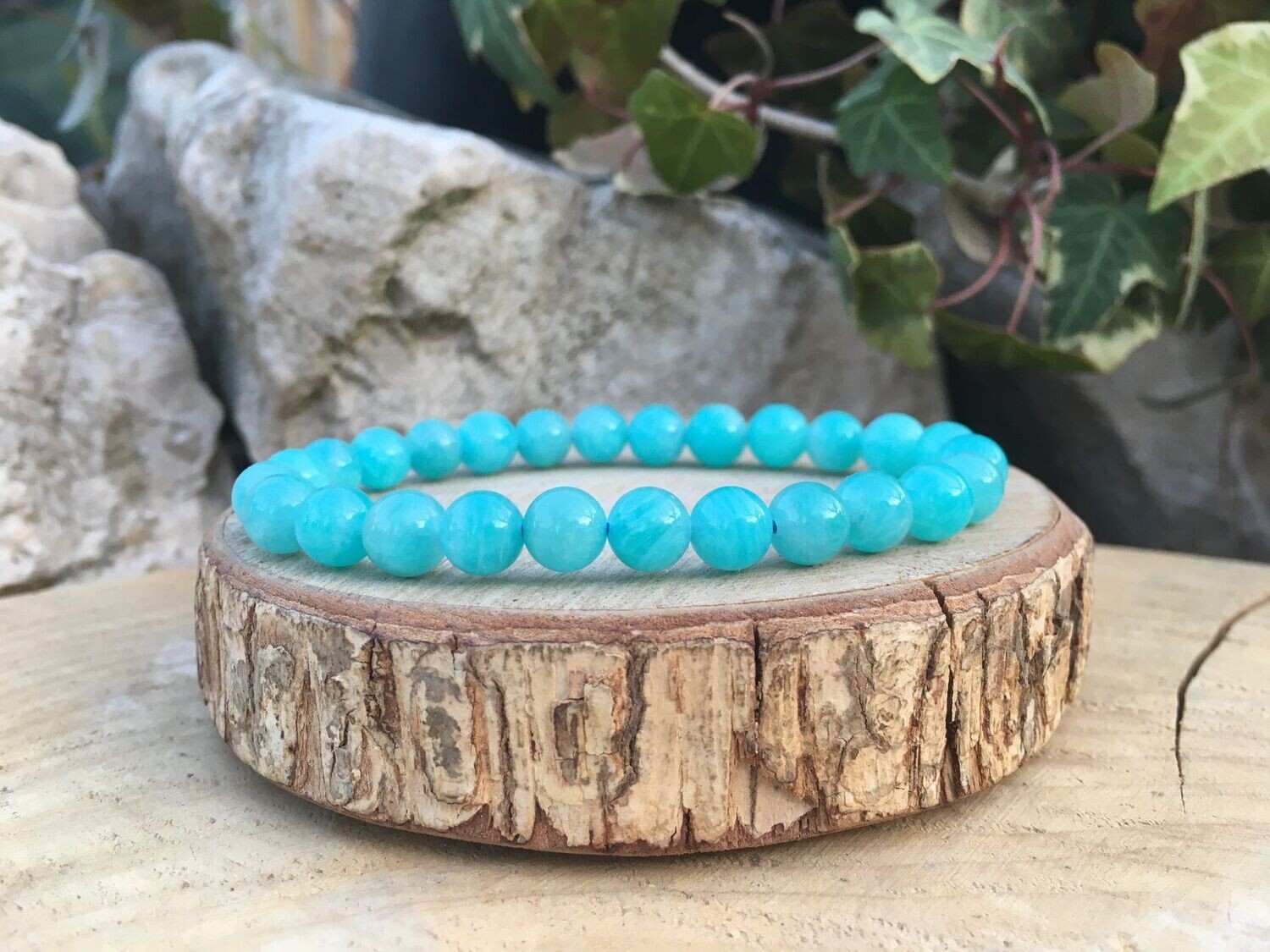 Bracelet Amazonite AA naturelle — Namibie Bracelet Amazonite AA naturelle — Namibie