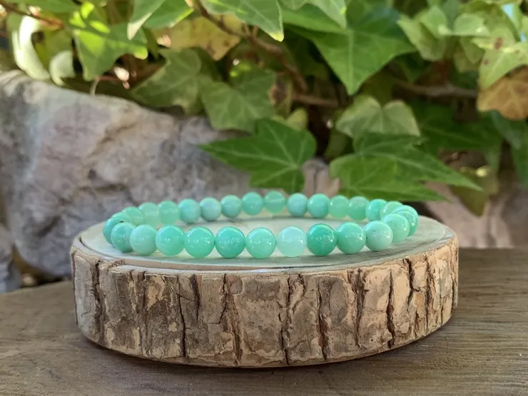 Bracelet Chrysoprase AA+ naturelle — Perles de haute qualité — Australie