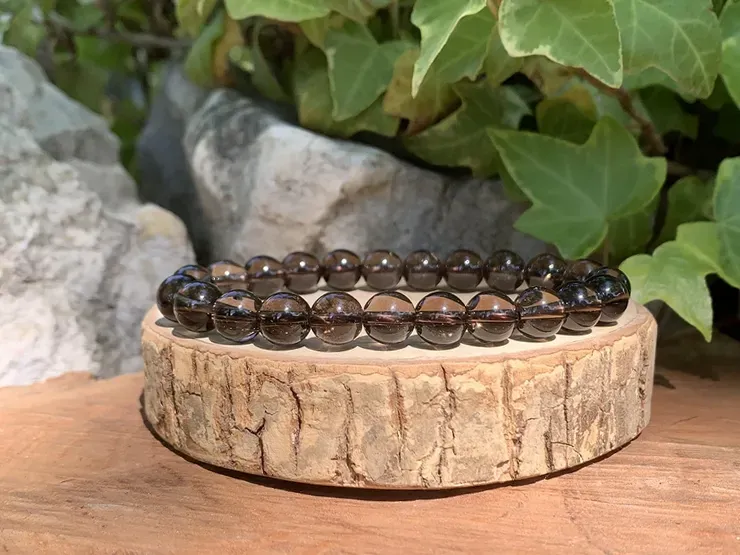 Bracelet Quartz Fumé AA+ Brésil - Pierre Naturelle Qualité Exceptionnelle