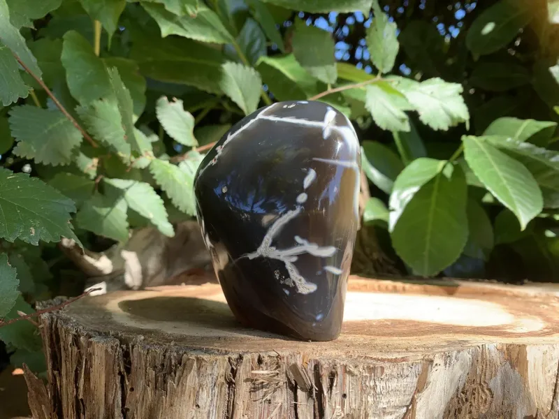 Agate A+ naturelle 540 g de Madagascar — Pièce minérale unique pour ornement des espaces