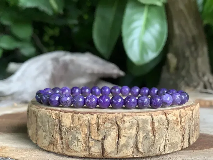 Bracelet Charoïte AA - Perception extrasensorielle - Pierre Naturelle Rare Qualité Supérieure Russie Bracelet Charoïte AA - Perception extrasensorielle - Pierre Naturelle Rare Qualité Supérieure Russie