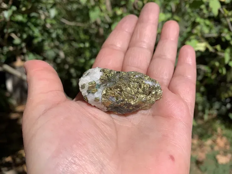 Chalcopyrite Quartz AA (47 g) Pierre Naturelle Maroc