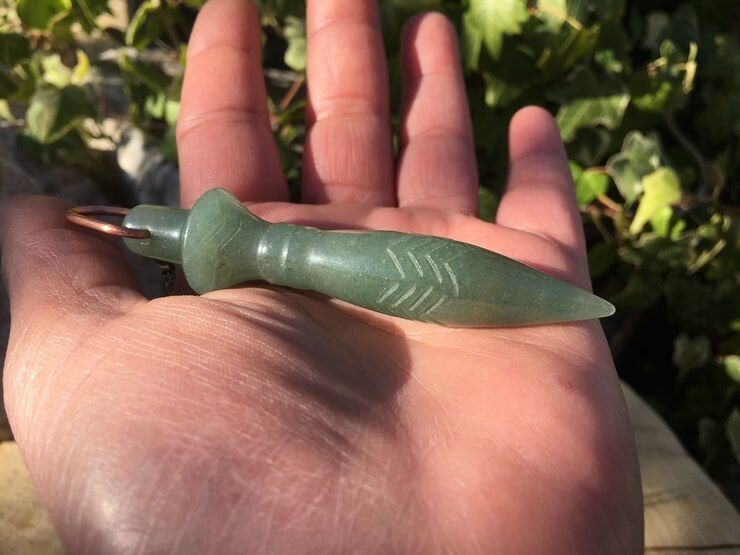 Pendule Thot Aventurine verte AAA naturelle — Radiesthésie professionnelle