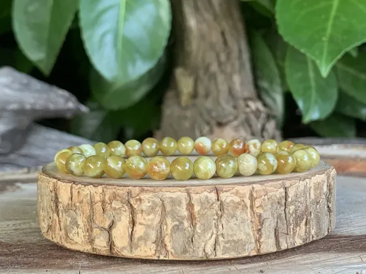 Bracelet Serpentine Dragon AA - Pierre Naturelle de Qualité Supérieure Bracelet Serpentine Dragon AA Russie