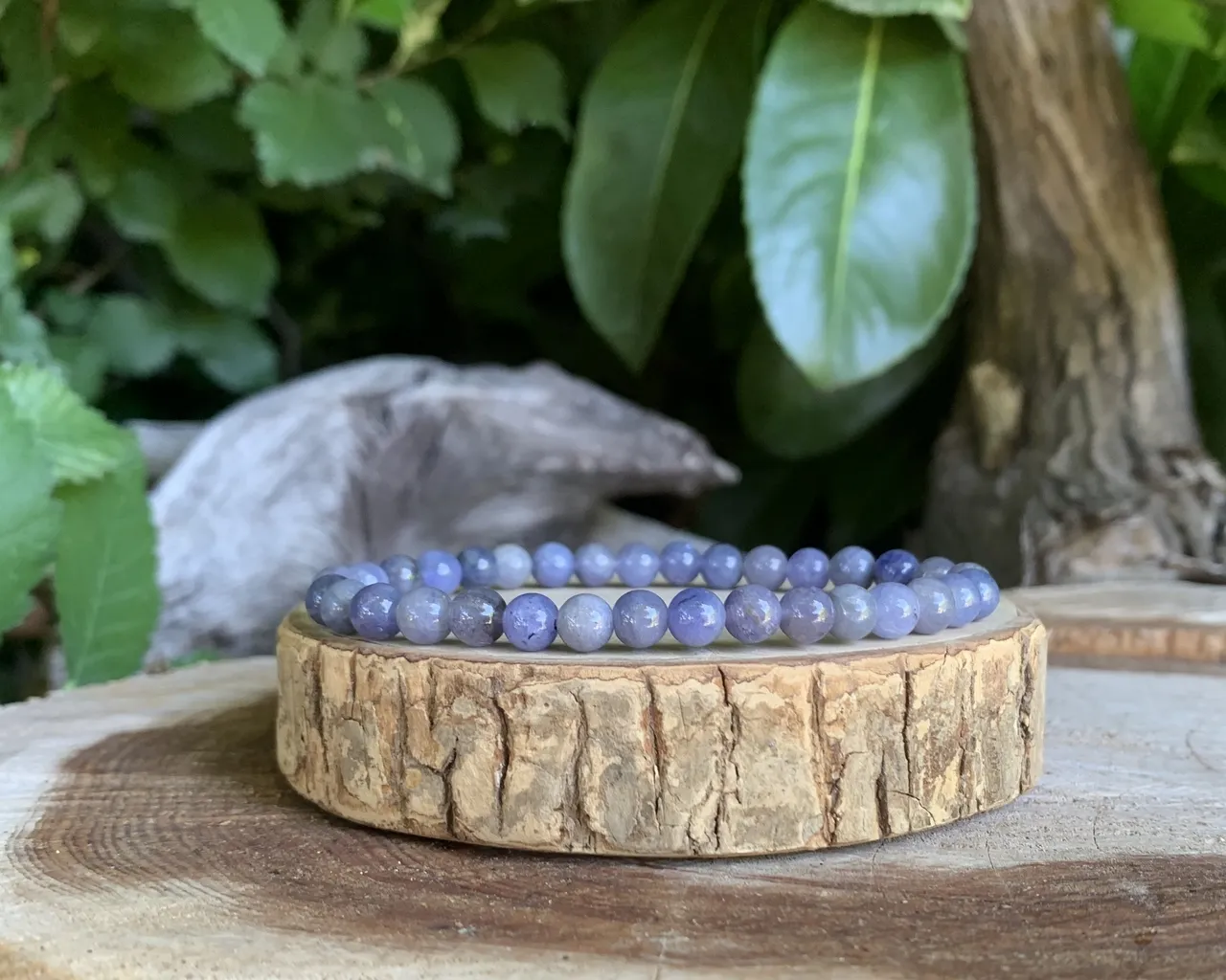 Bracelet Tanzanite bleue AA — Pierre Naturelle Rare — Tanzanie