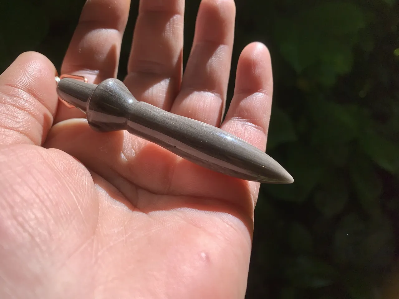 Pendule de Thot en Obsidienne Argentée Naturelle – Grade Extra – Radiesthésie