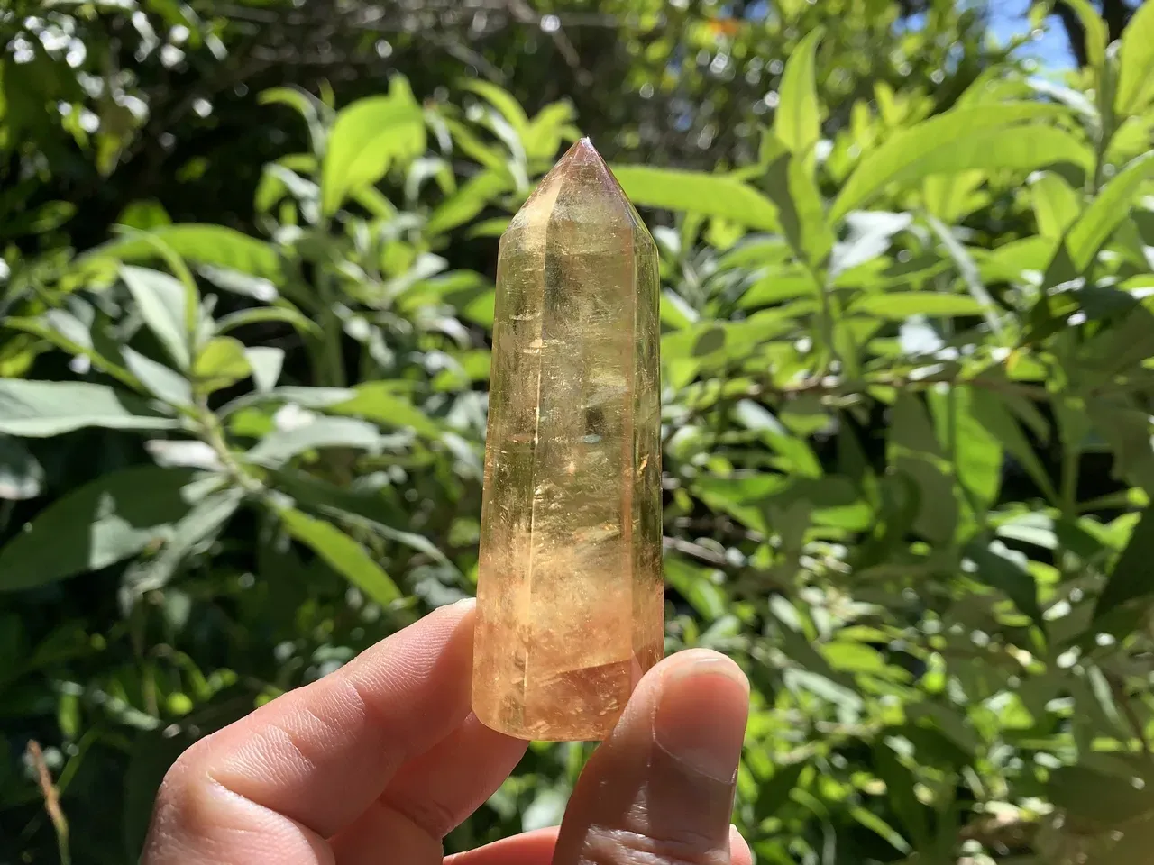 Pointe Calcite miel naturelle AAA — Mexique pointe calcite miel grade extra