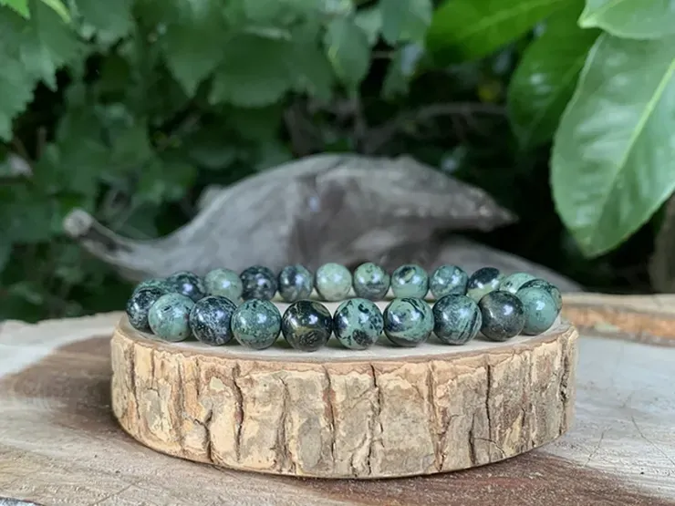 Bracelet perles naturelles 8,5 mm Jaspe Kambaba AA
